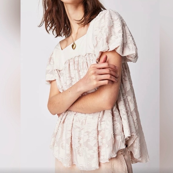 NWT Free People Sunrise to Sunset Top in Champagne Dreams, size L - Picture 4 of 8